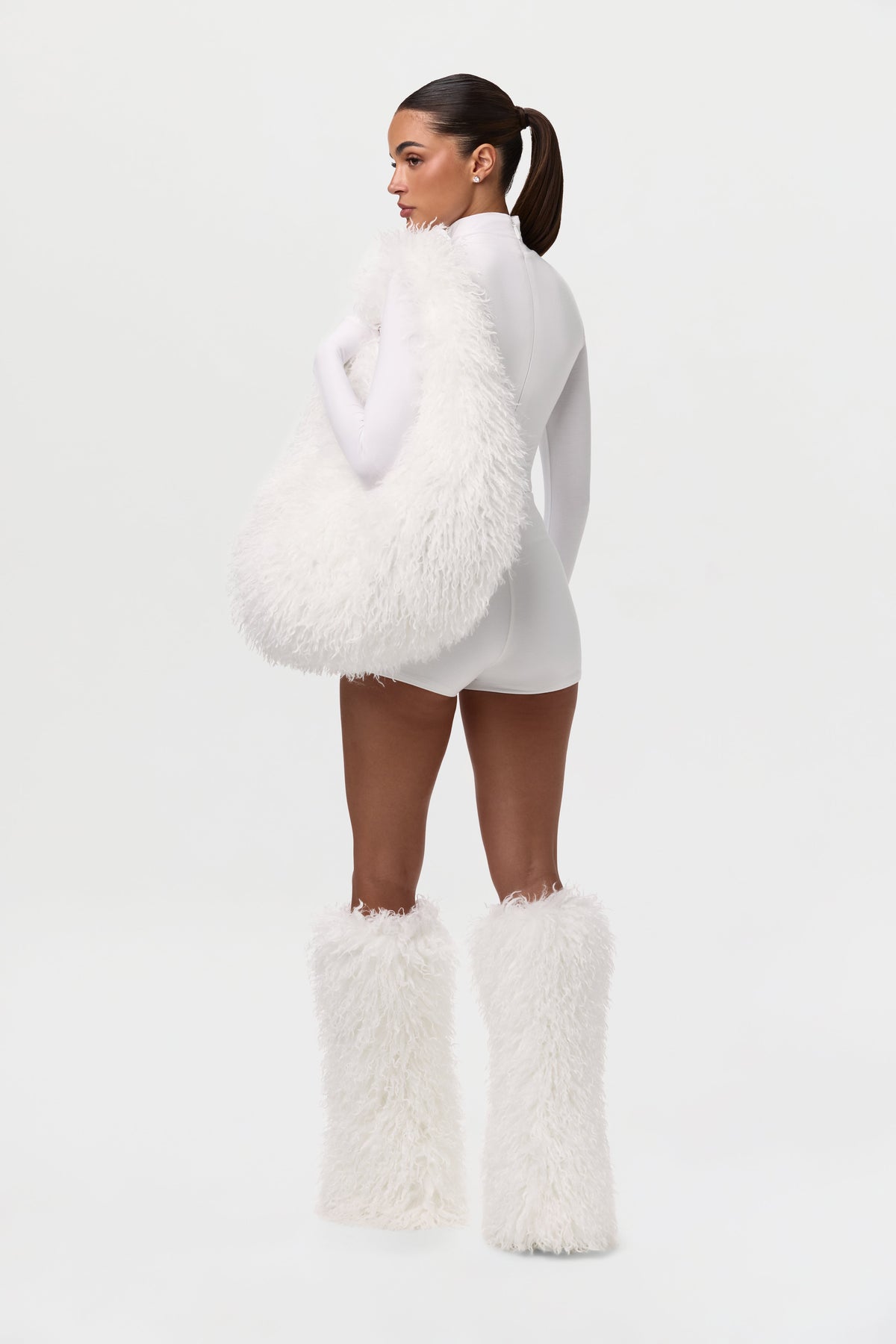 Faux Fur Plush Leg Warmers