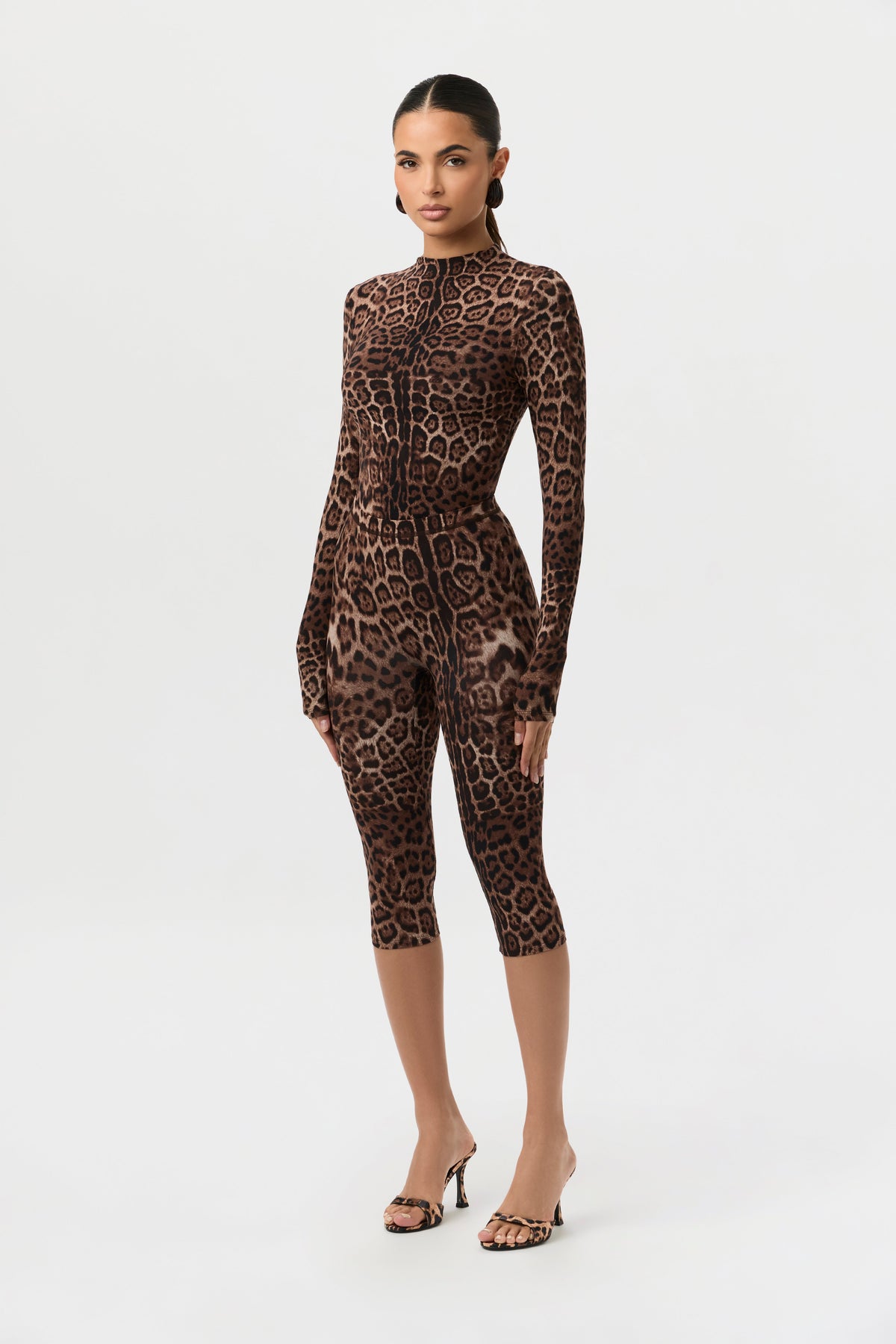 Naked Print Capri Leggings