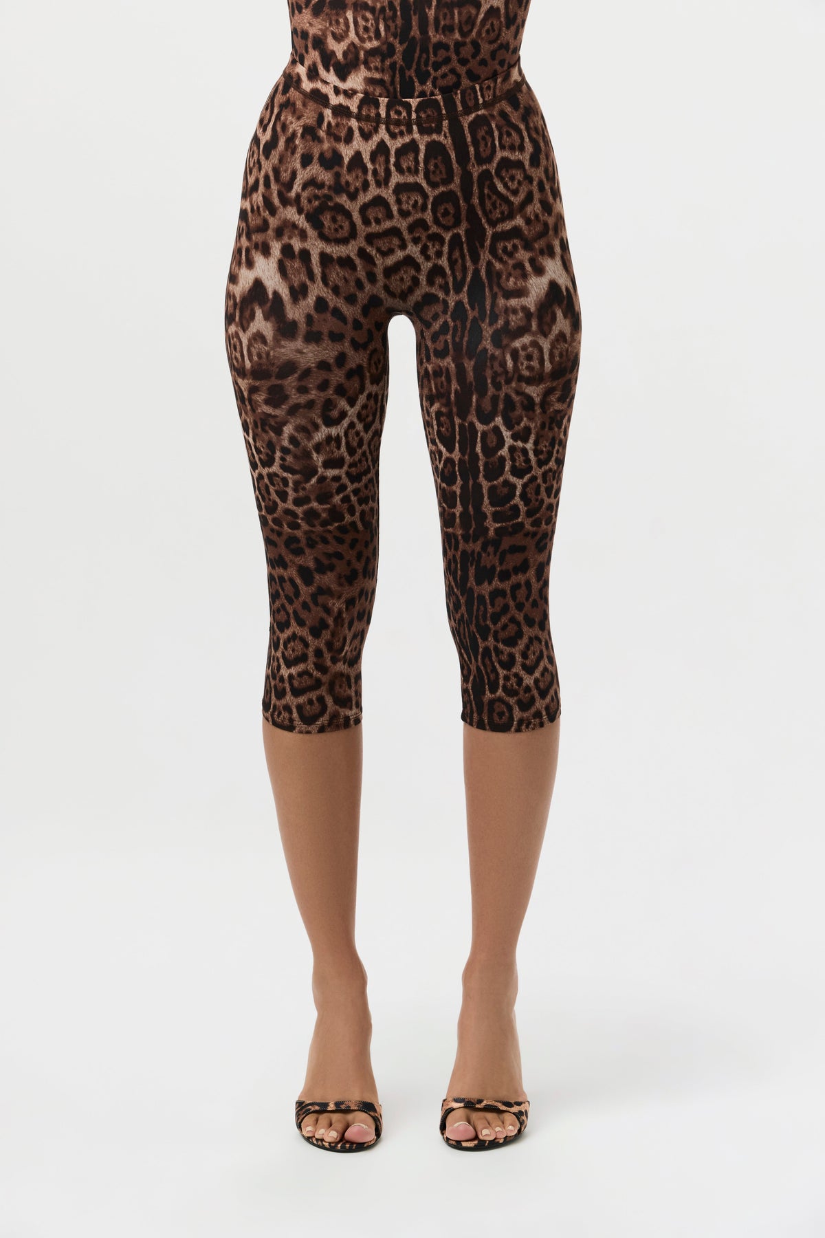 Naked Print Capri Leggings