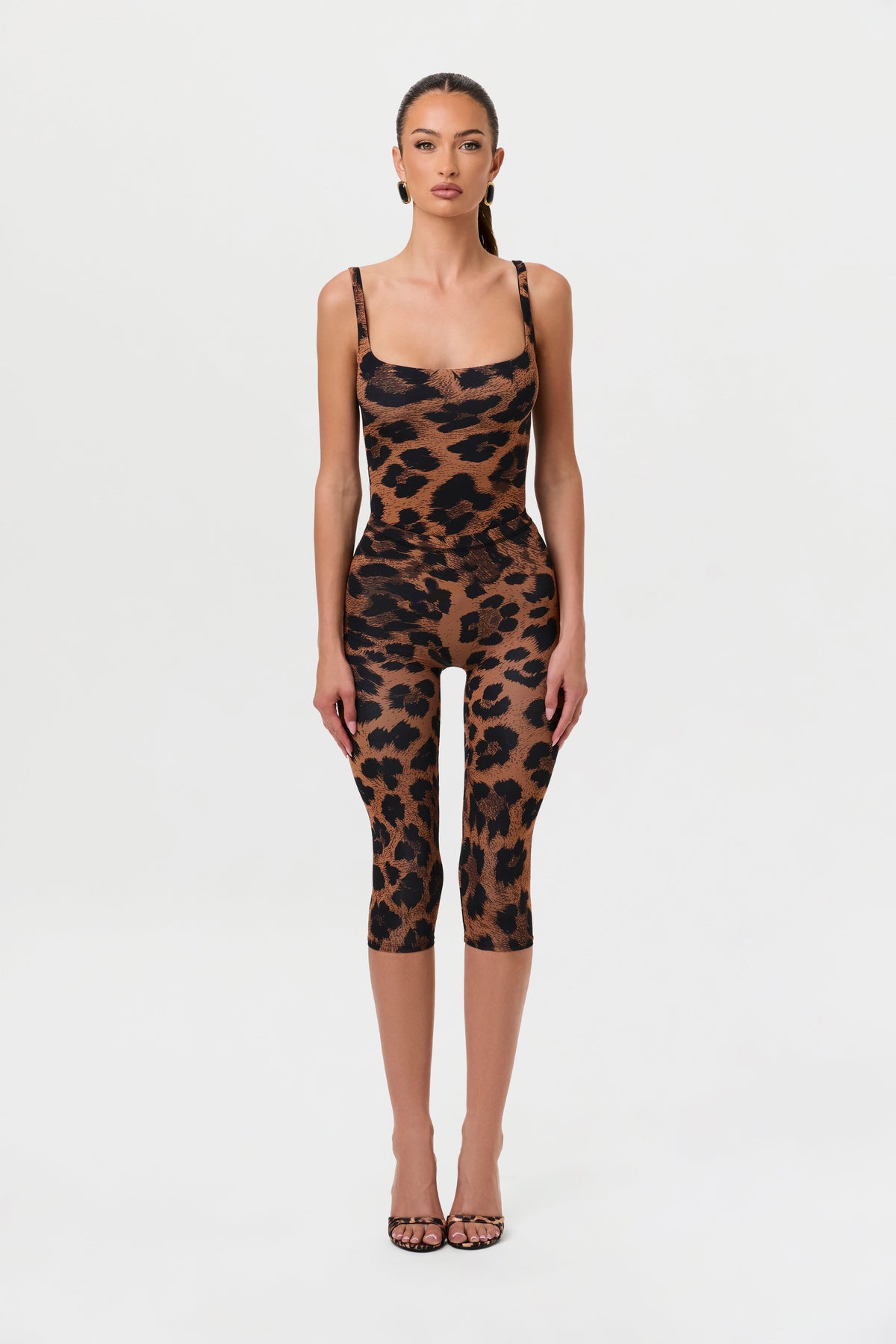 Naked Print Capri Leggings