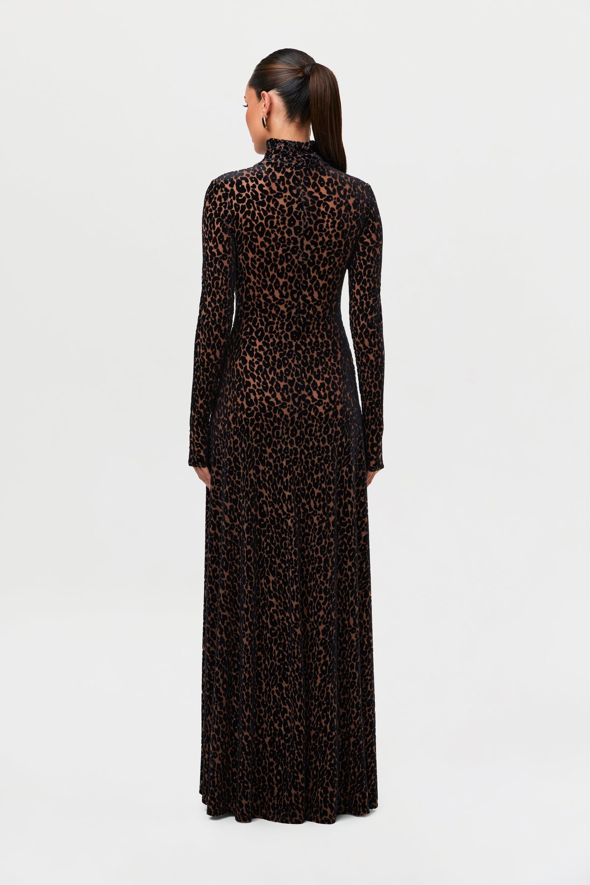 Burnout Leopard Print Maxi Dress
