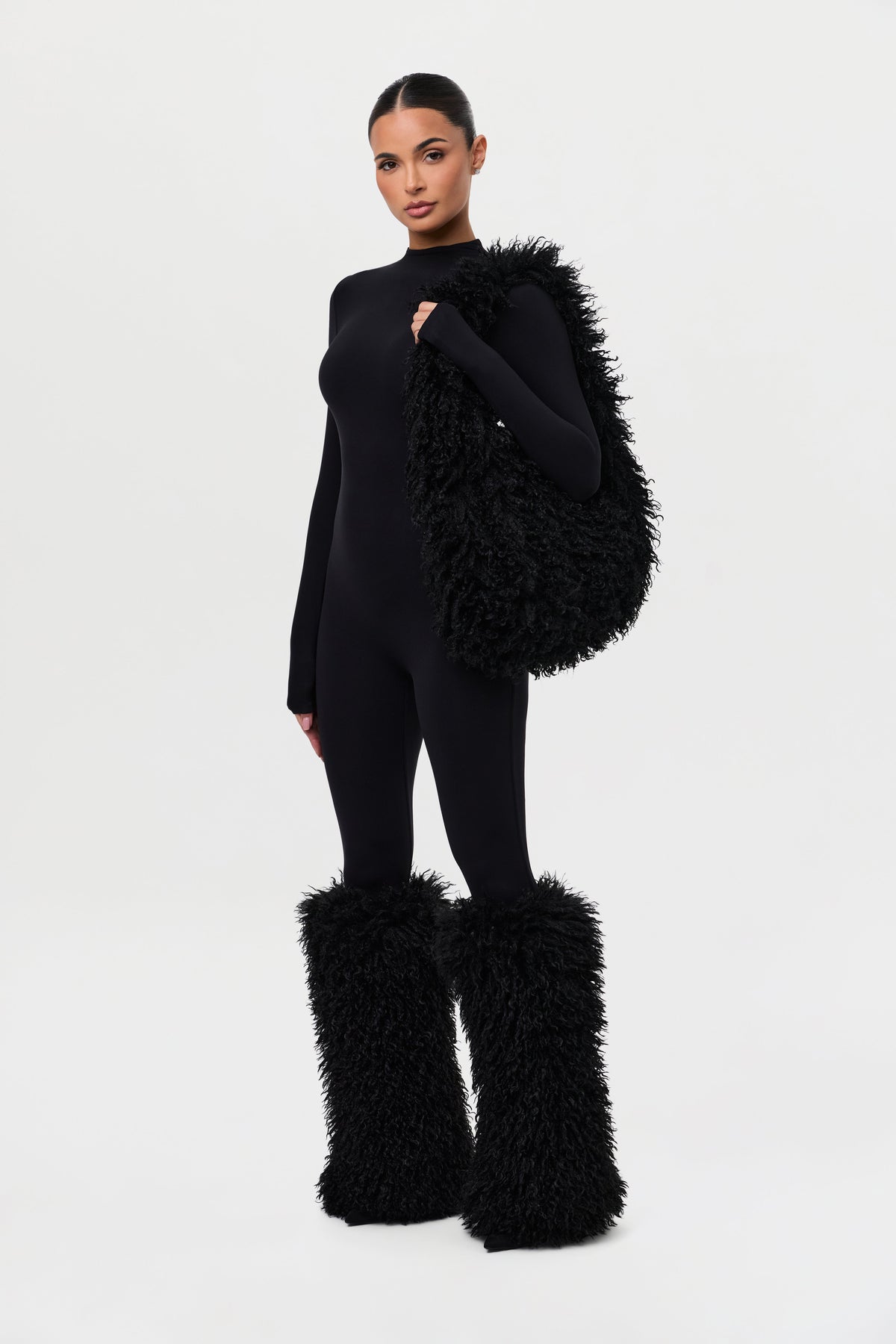 Faux Fur Plush Leg Warmers