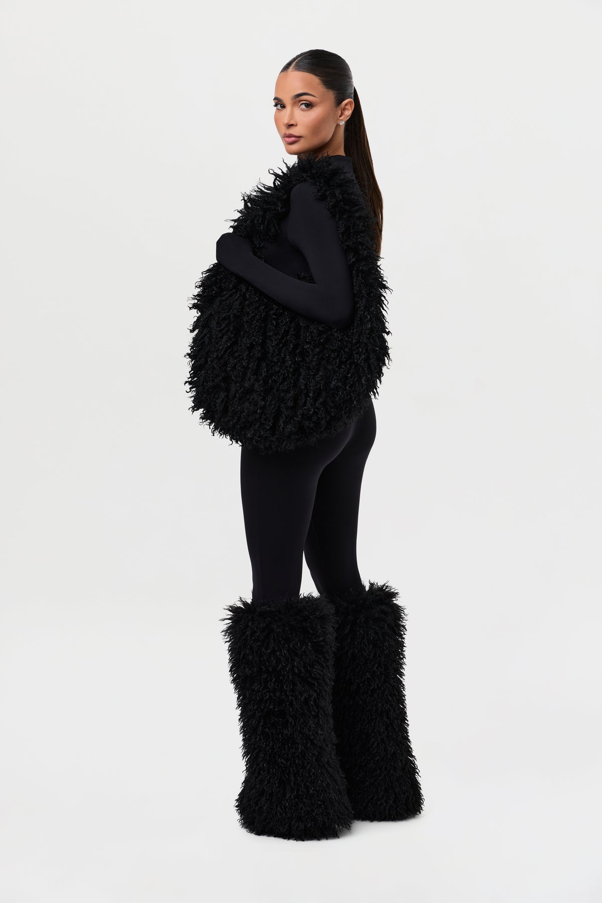 Faux Fur Plush Leg Warmers