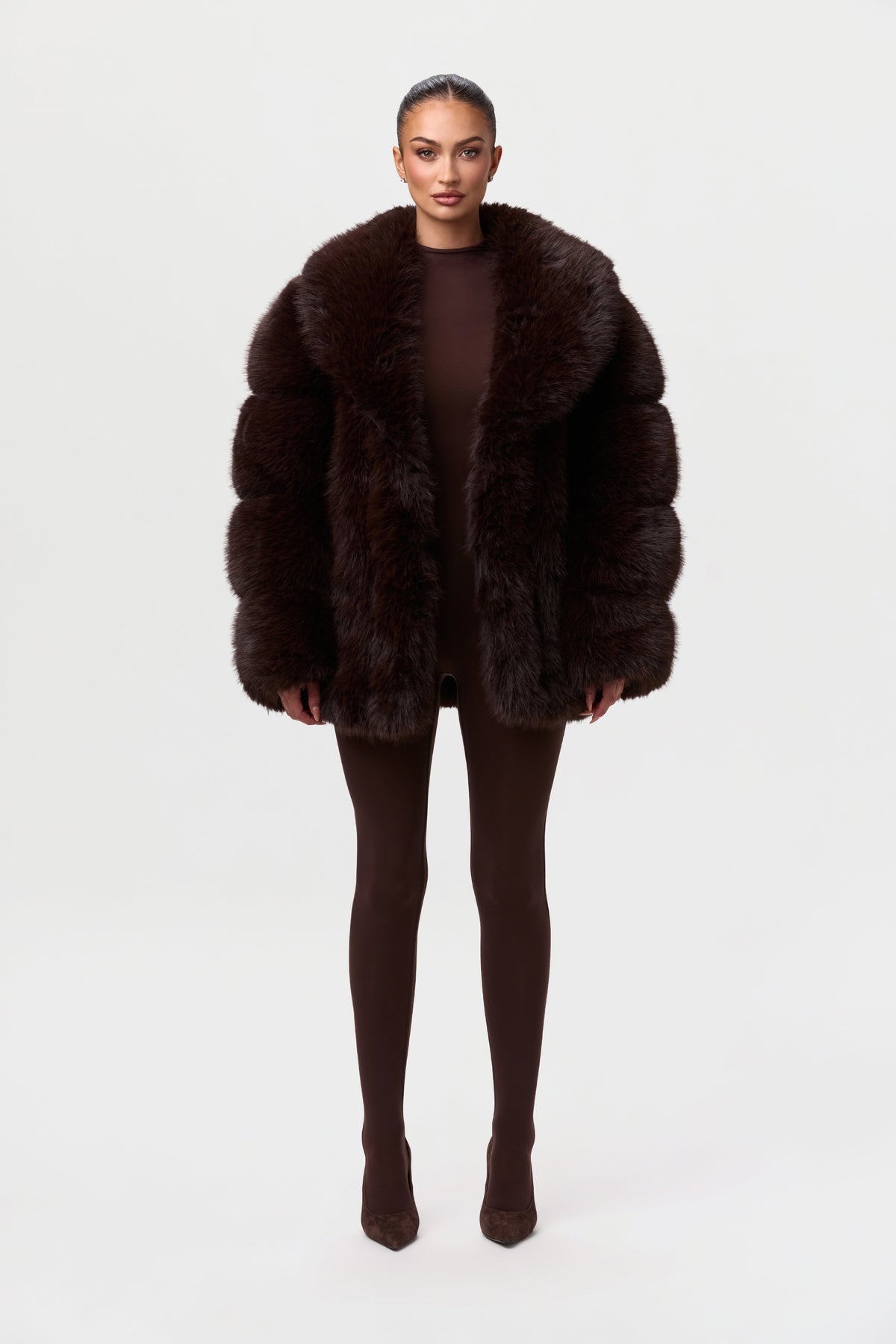 Faux Mink Pelted Coat