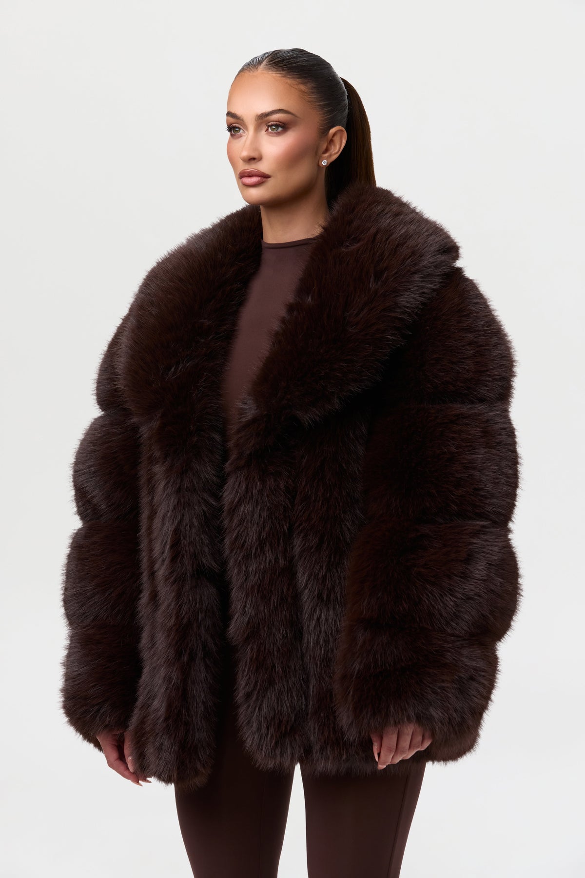 Faux Mink Pelted Coat