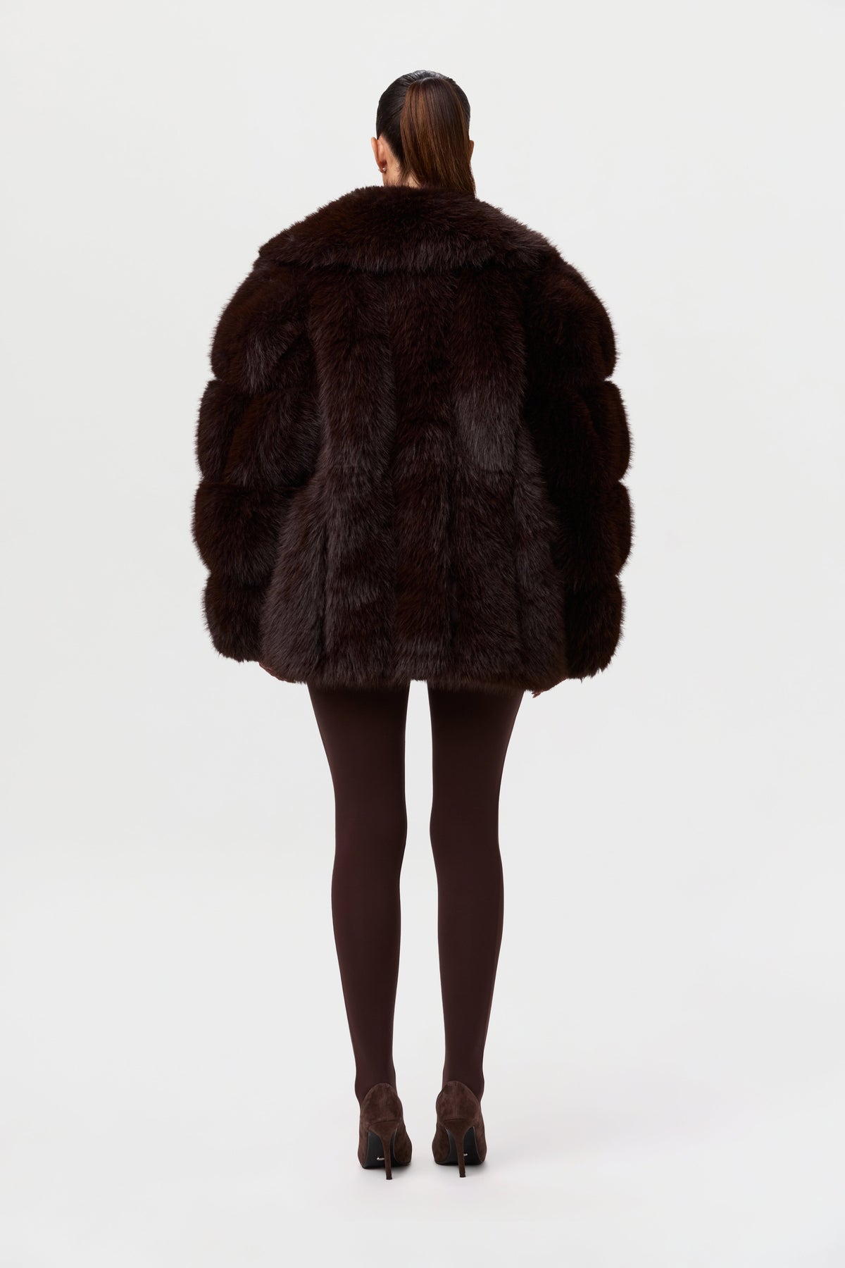 Faux Mink Pelted Coat