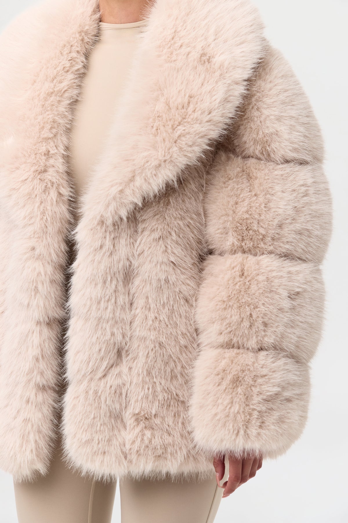 Faux Mink Pelted Coat