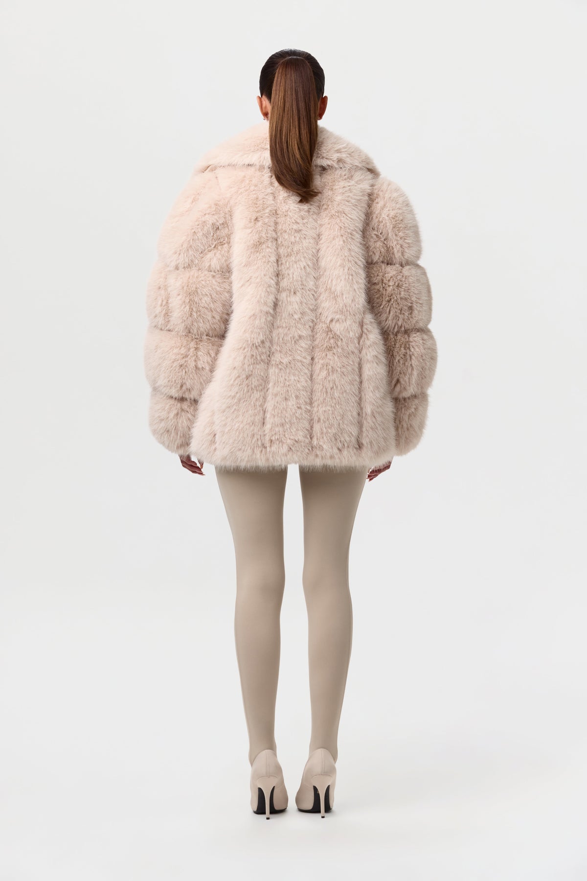 Faux Mink Pelted Coat