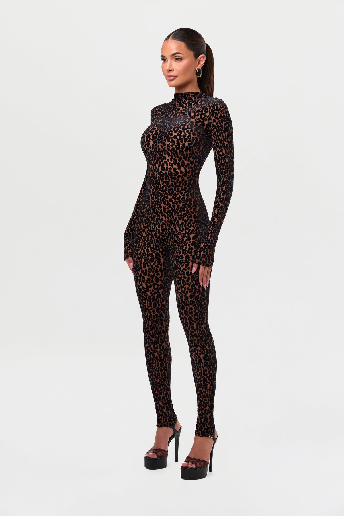 Burnout Leopard Print Jumpsuit