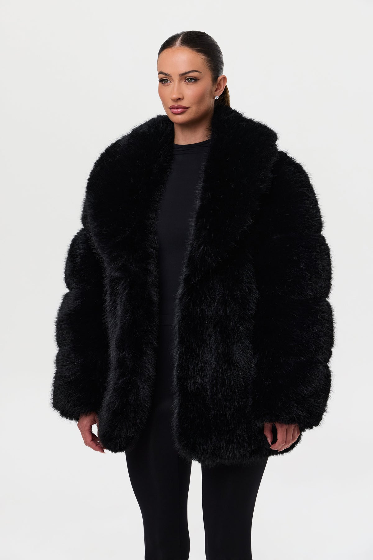 Faux Mink Pelted Coat
