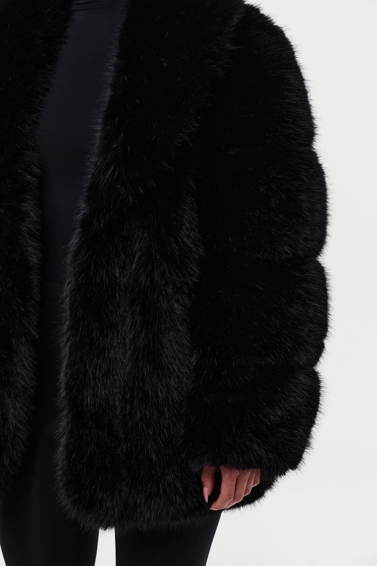 Faux Mink Pelted Coat