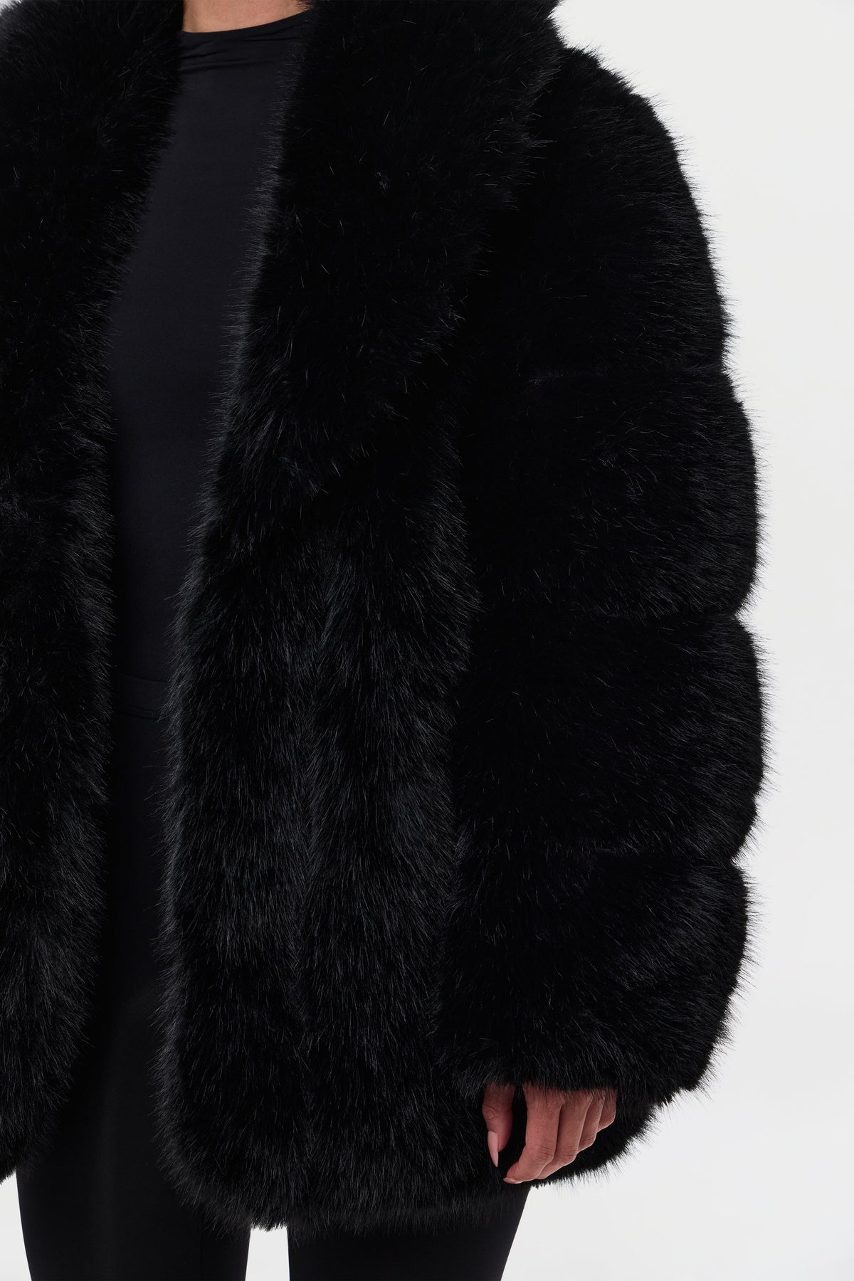 Faux Mink Pelted Coat