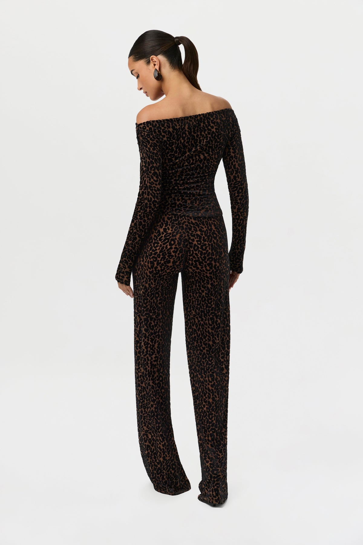 Burnout Wide-Leg Pant