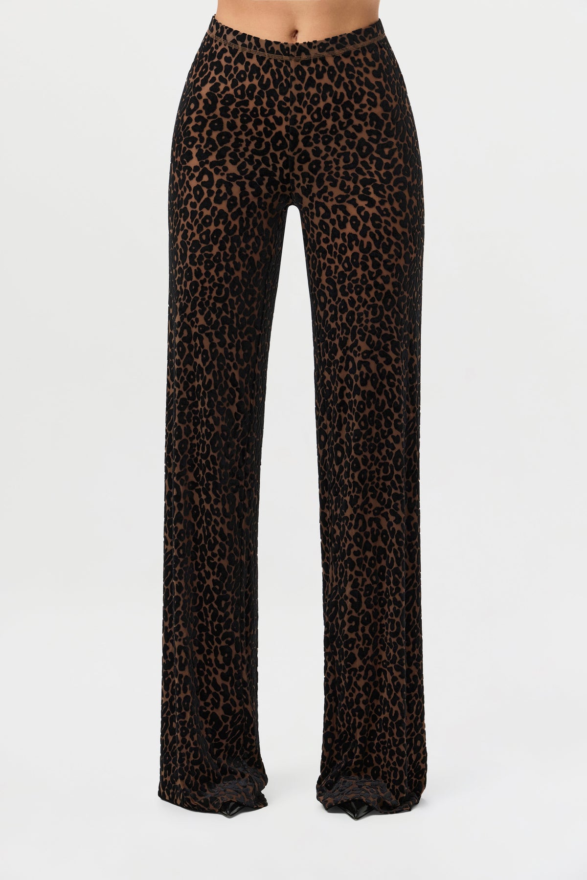 Burnout Wide-Leg Pant
