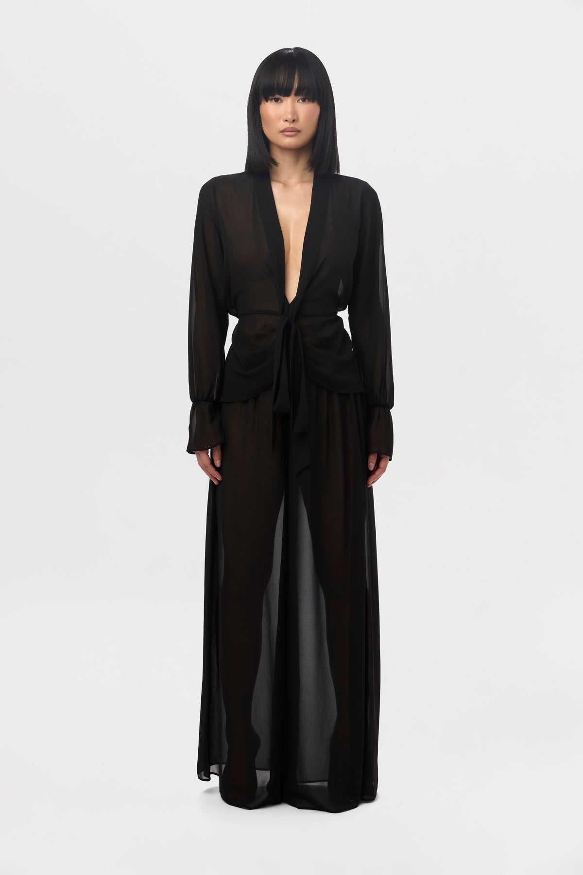 Chiffon Wide Leg Pants