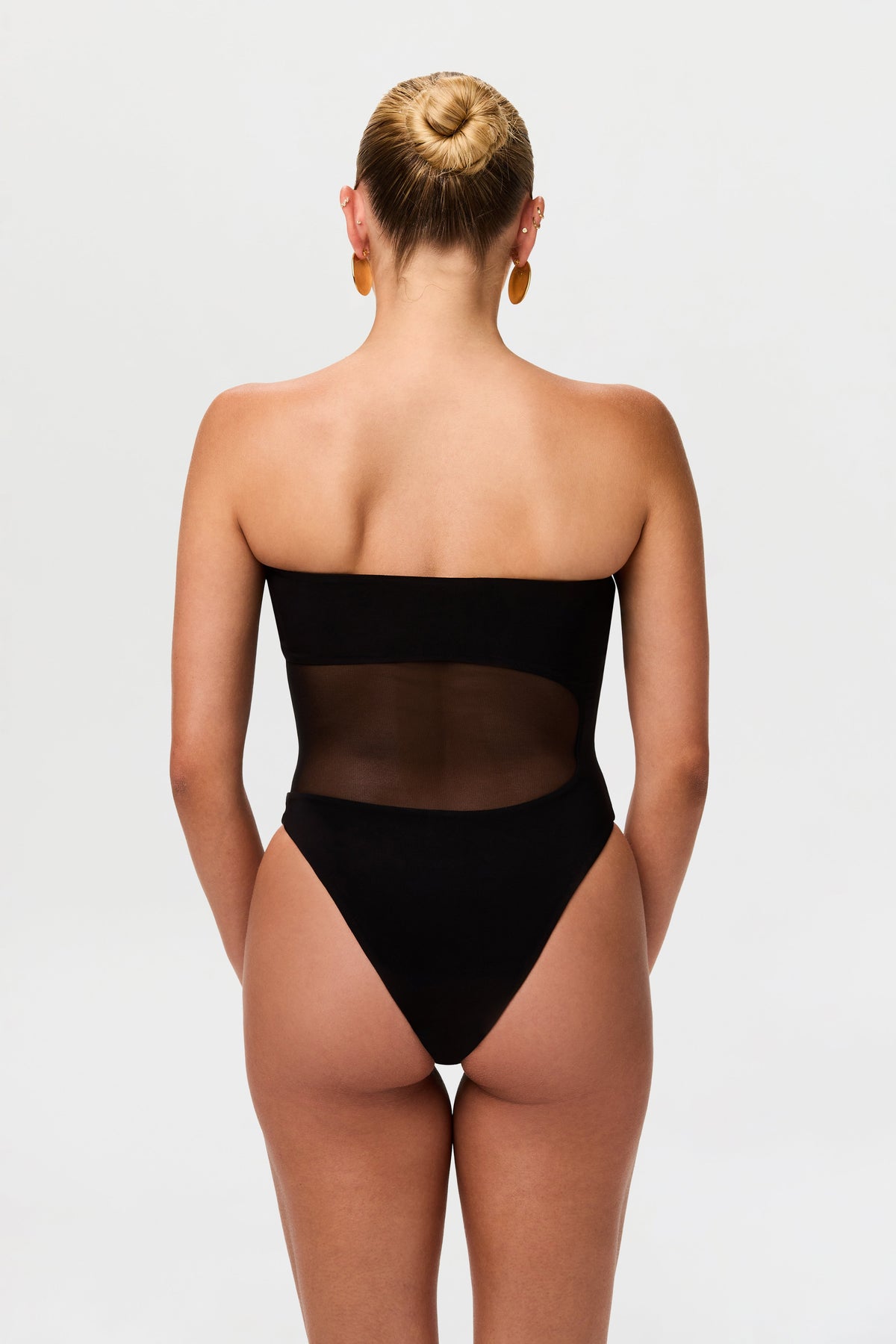 Mesh Tube Contrast Swimsuit