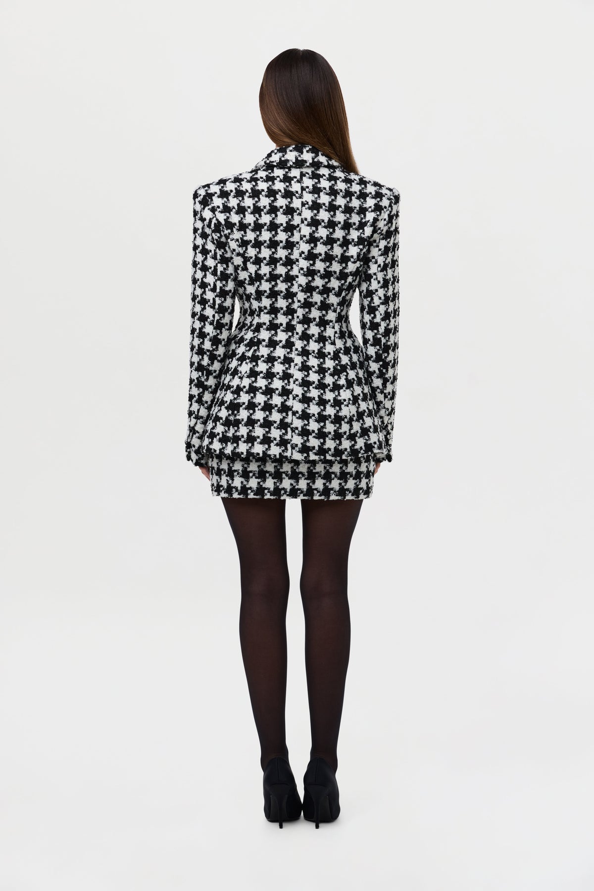 Tweed Houndstooth Mini Skirt
