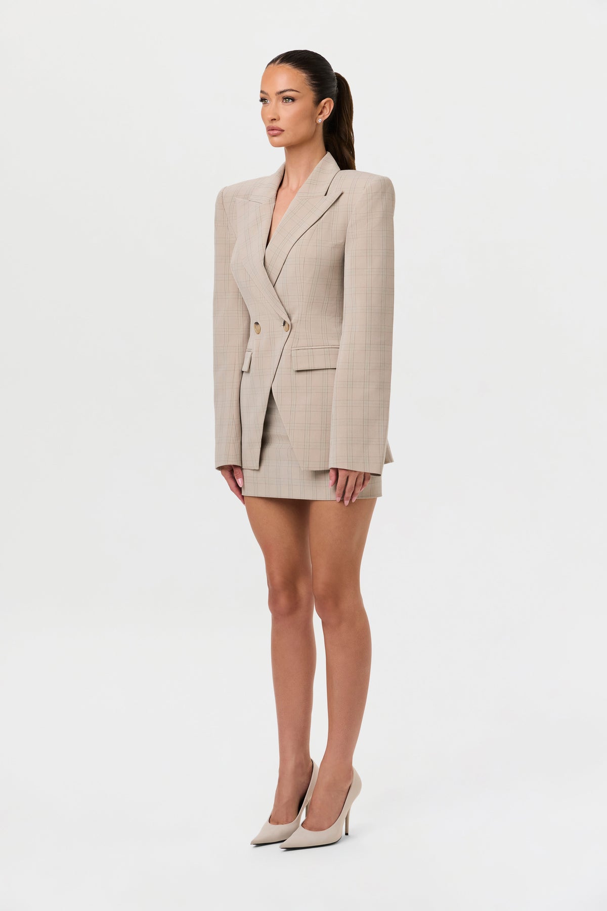 Suiting Plaid Mini Skirt