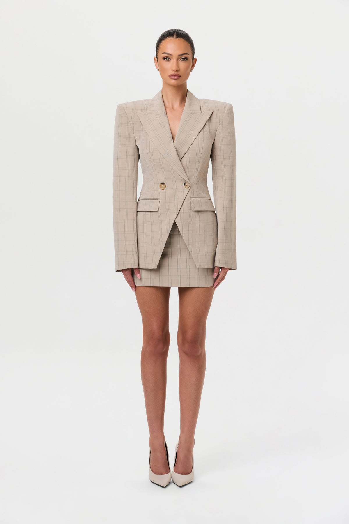 Suiting Plaid Mini Skirt