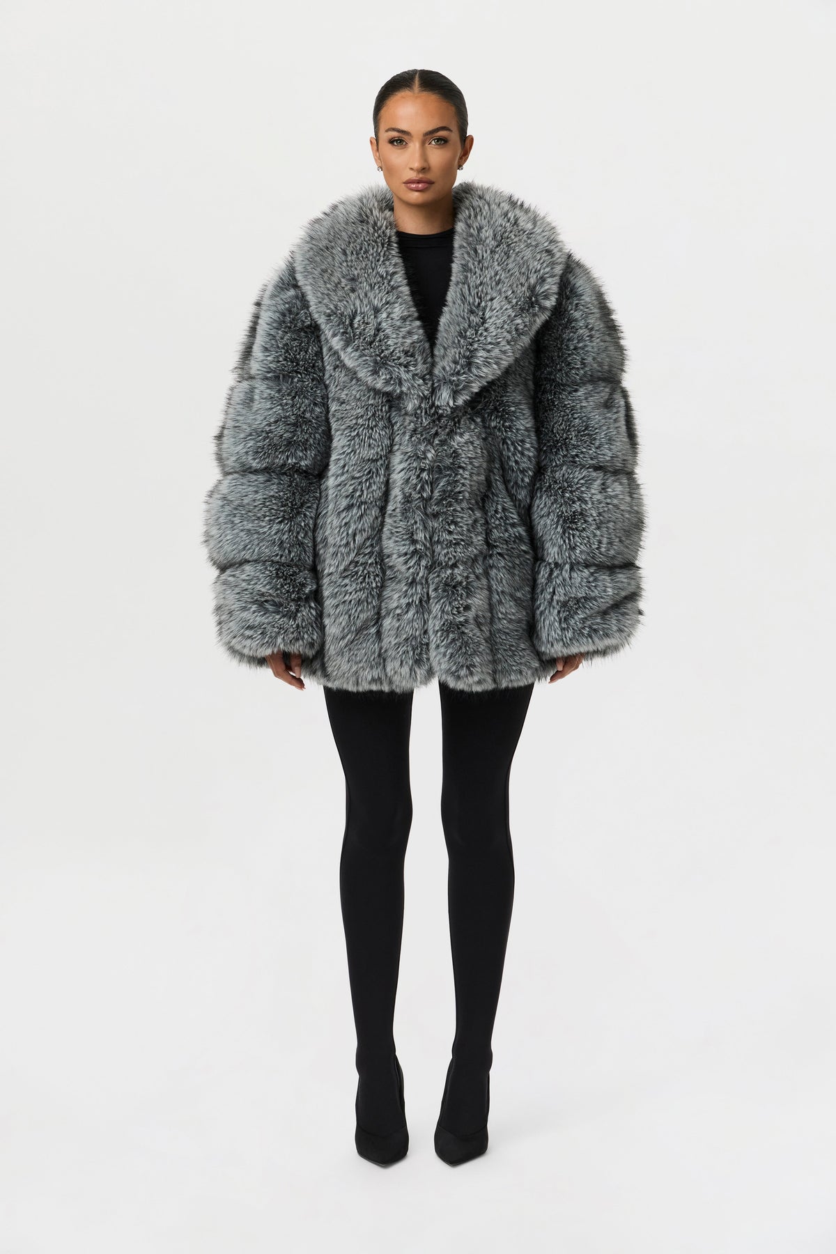 Faux Mink Pelted Coat