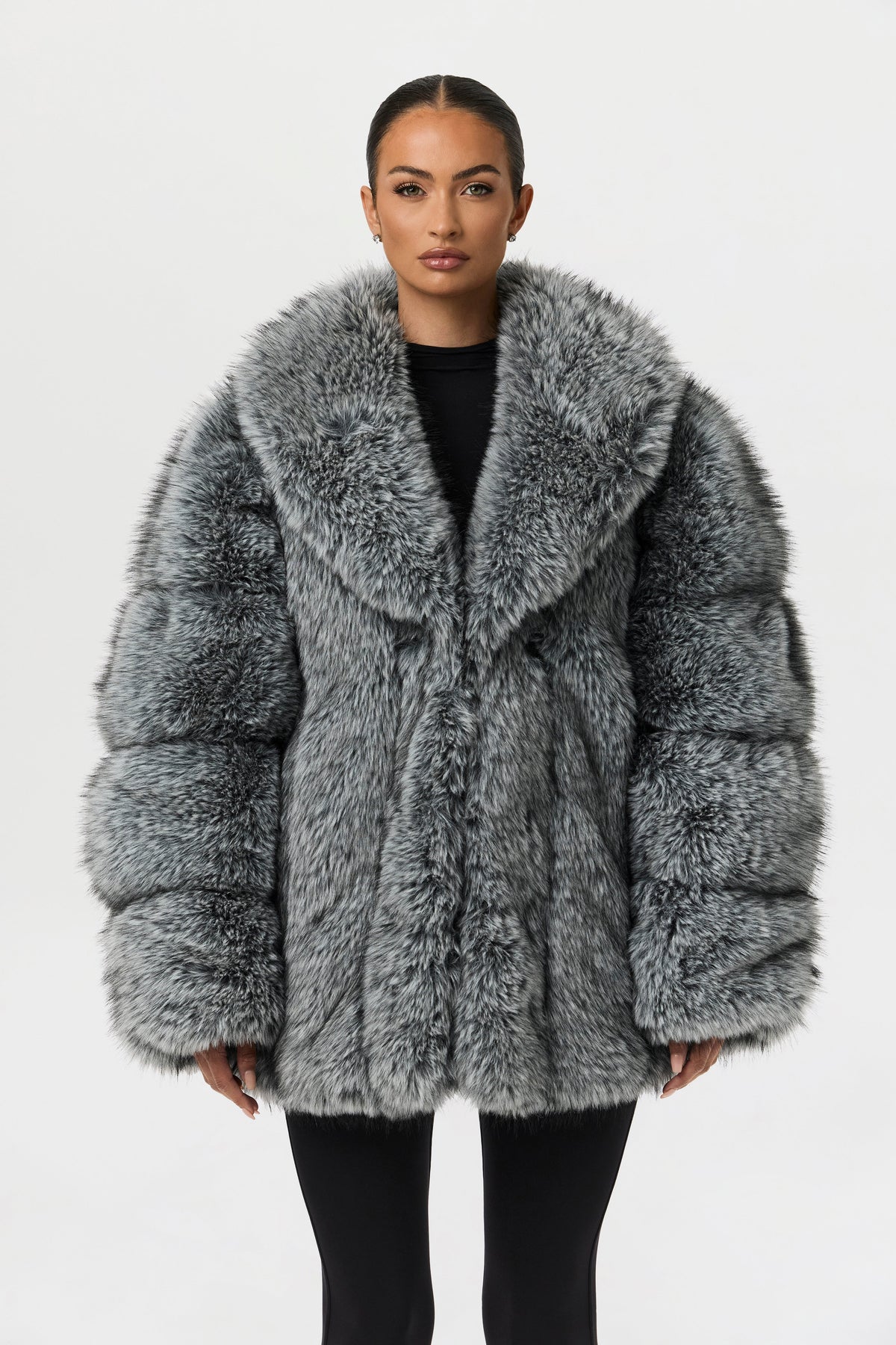 Faux Mink Pelted Coat