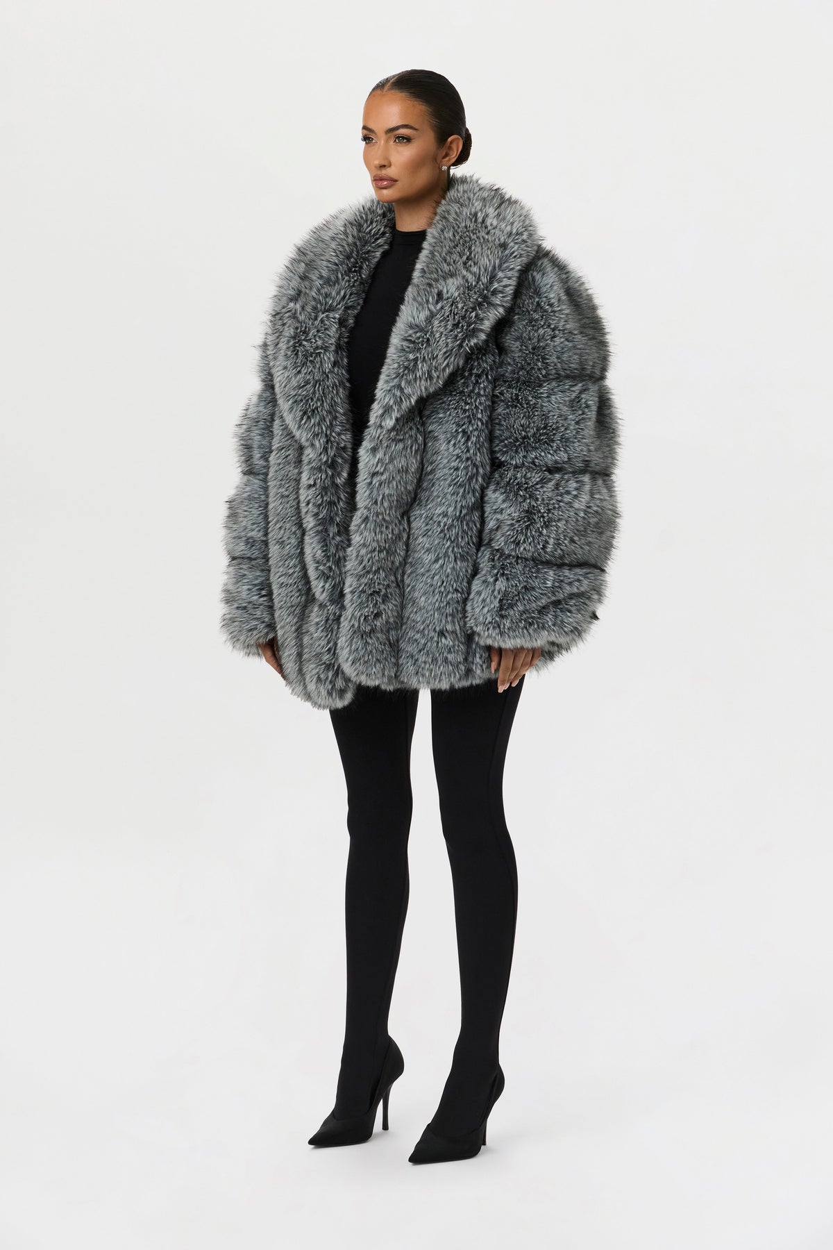 Faux Mink Pelted Coat