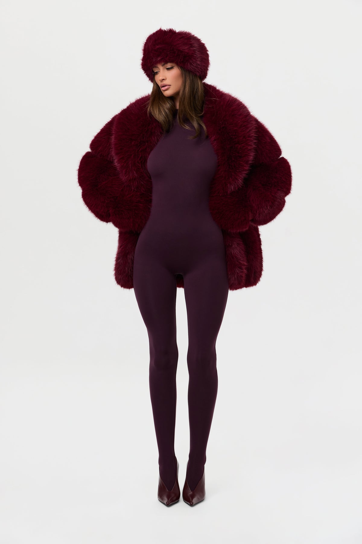 Faux Mink Pelted Coat