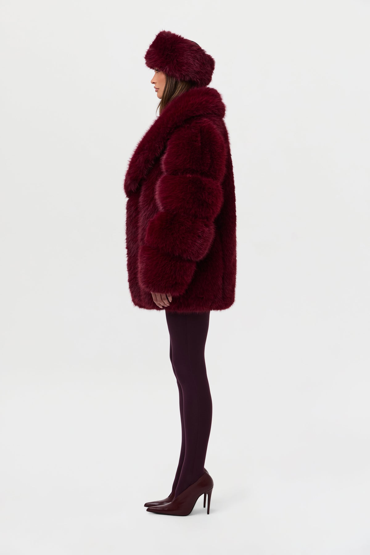 Faux Mink Pelted Coat