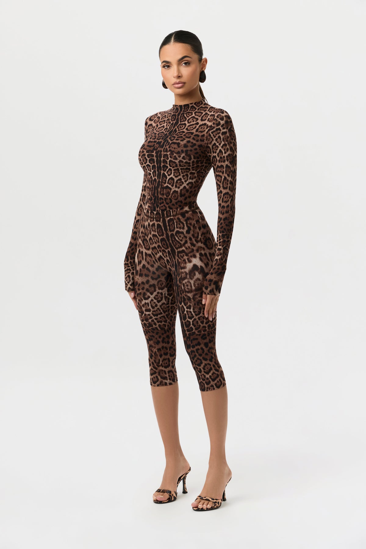 Naked Print Capri Leggings