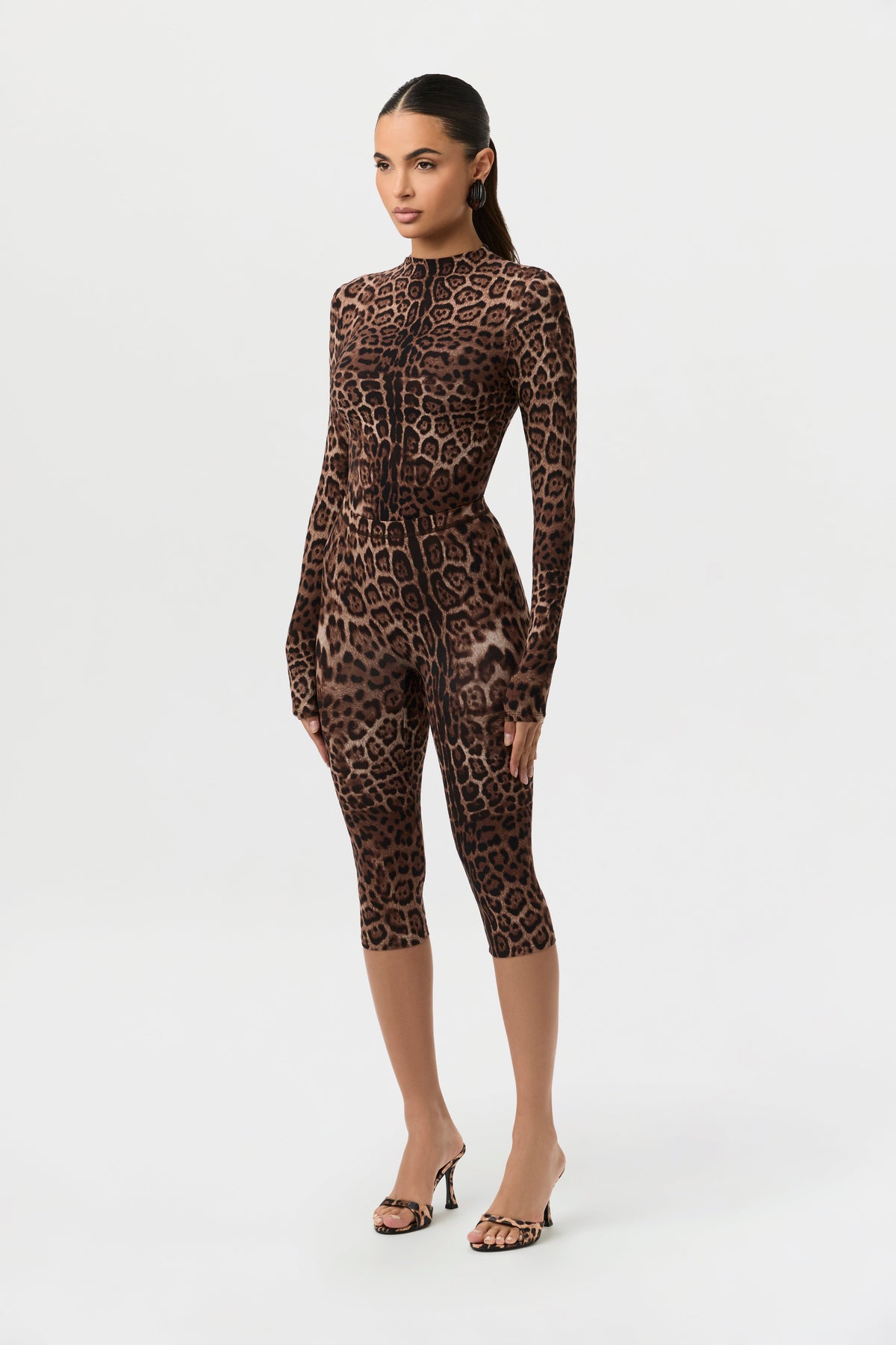 Naked Print Capri Leggings