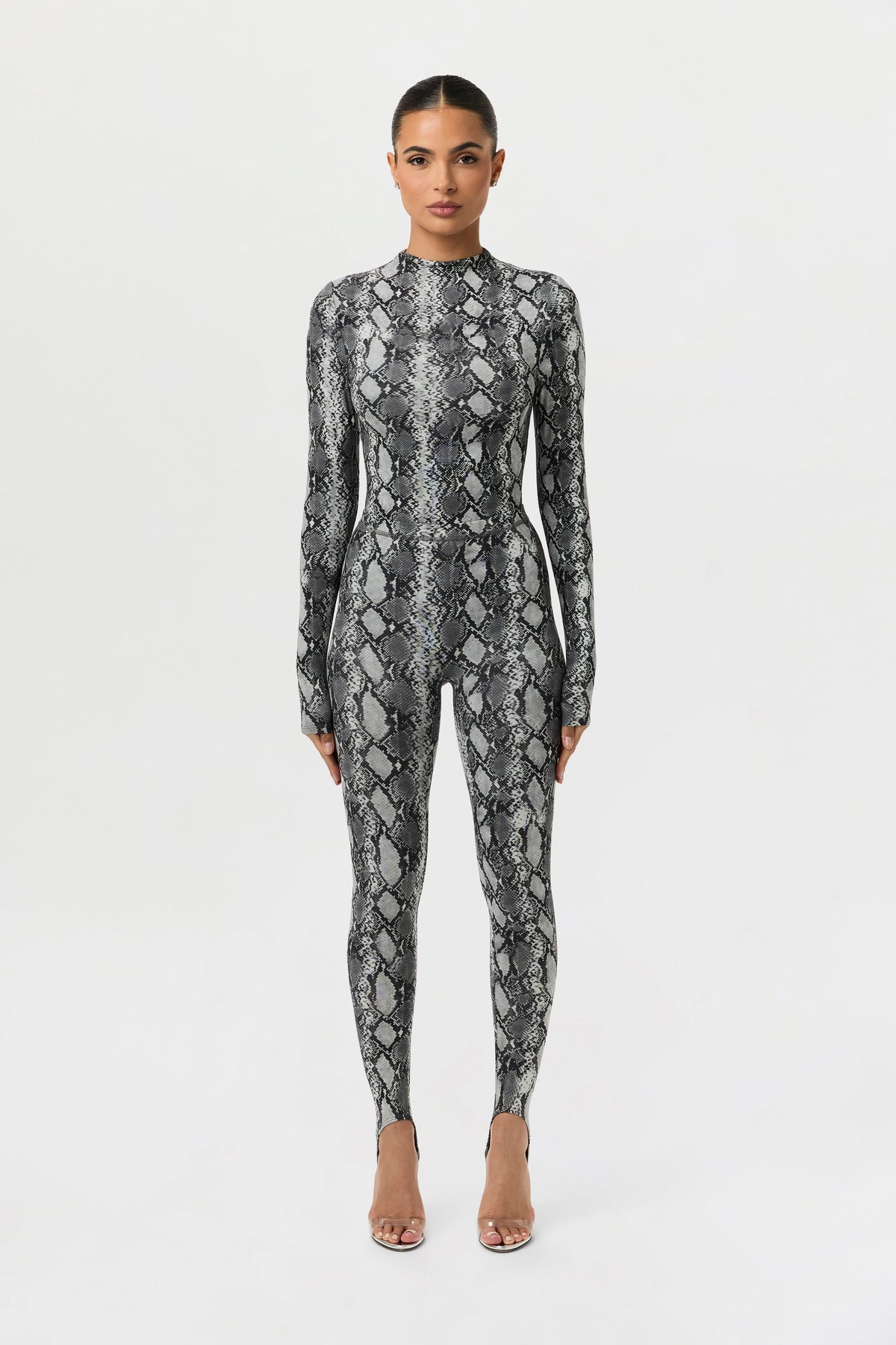 Naked Print Stirrup Legging Petite