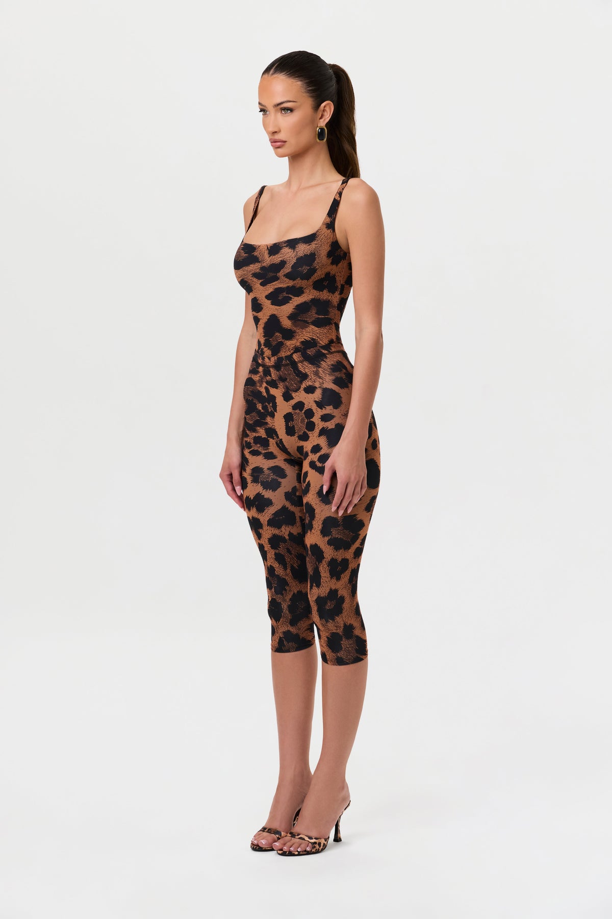 Naked Print Capri Leggings