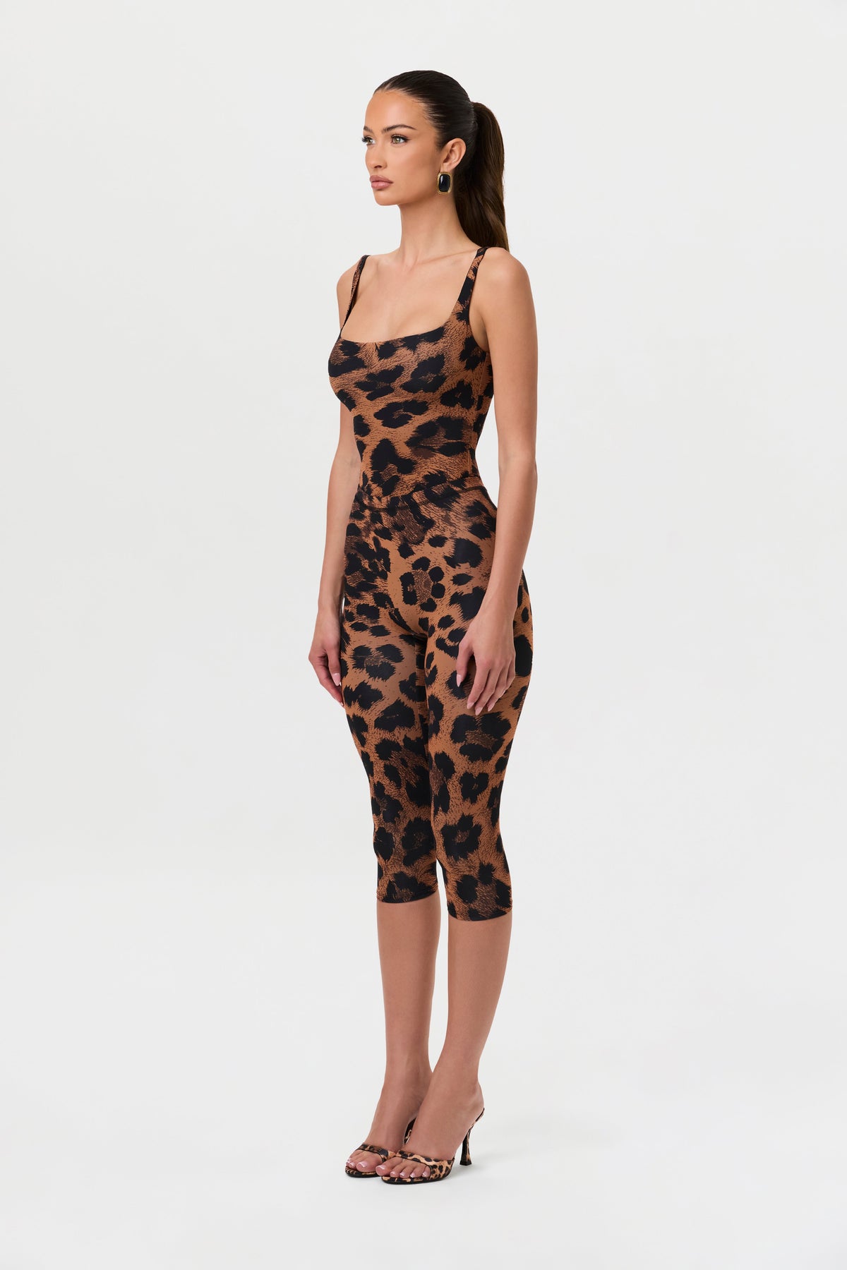 Naked Print Capri Leggings