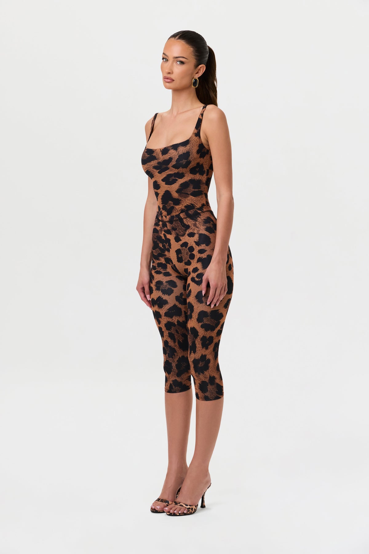 Naked Print Capri Leggings