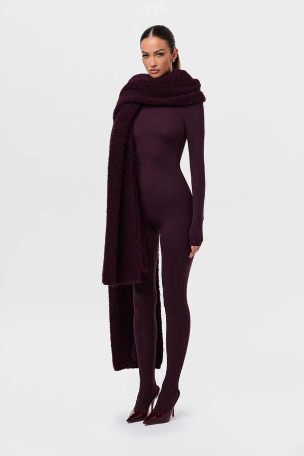 Bouclé Knit Oversized Scarf