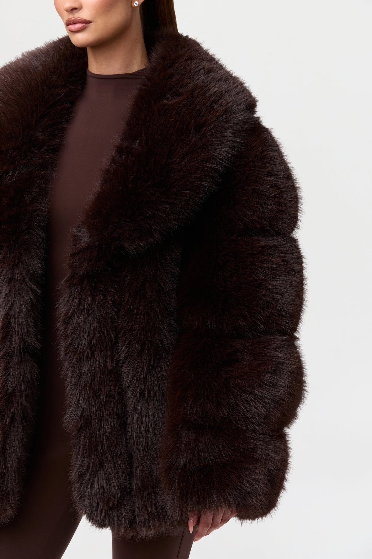 Faux Mink Pelted Coat