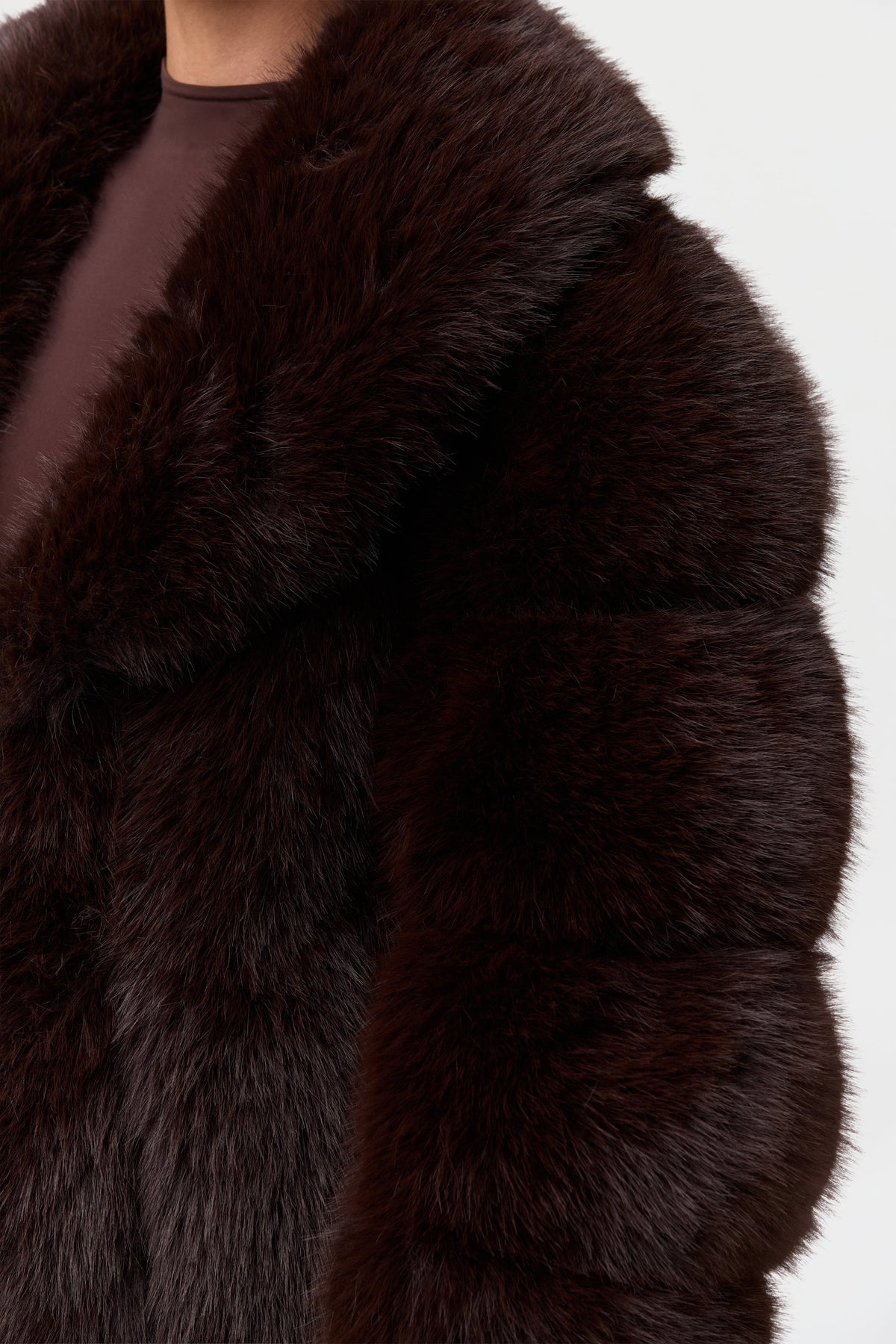 Faux Mink Pelted Coat