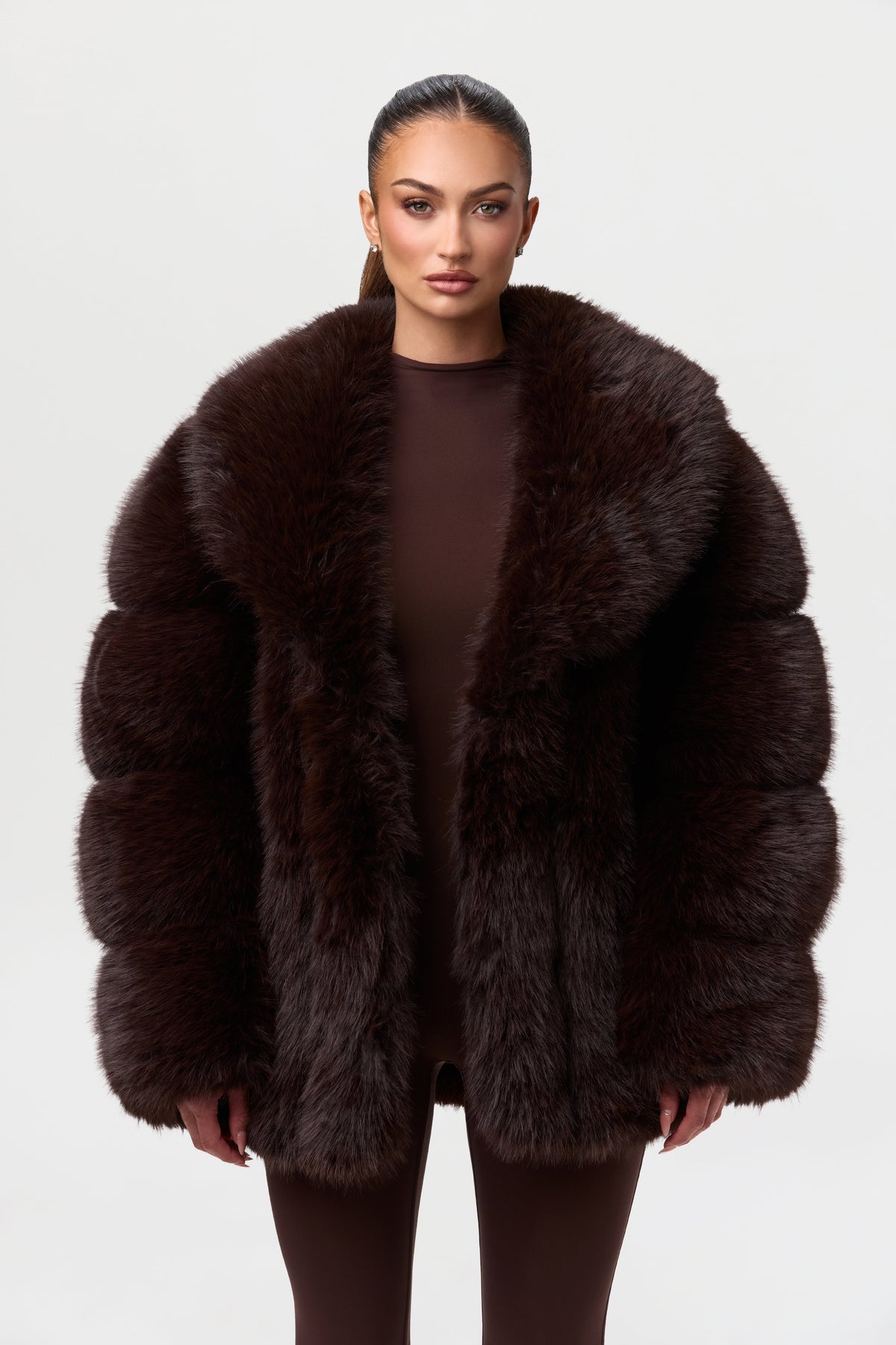 Faux Mink Pelted Coat