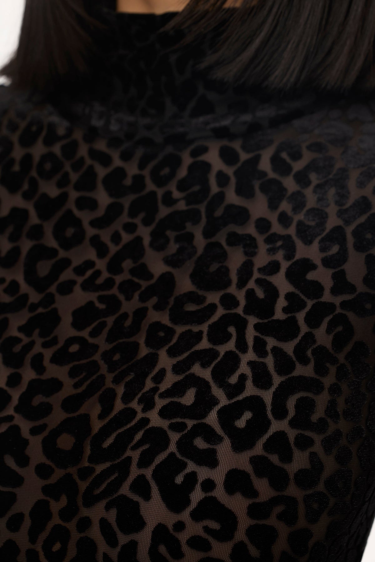 Burnout Print Turtleneck Romper