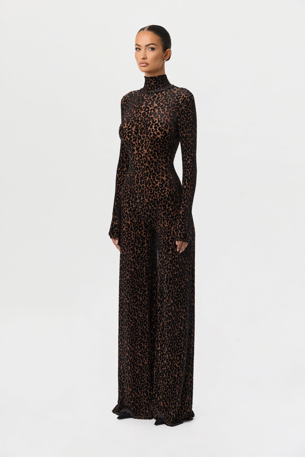 Burnout Wide-Leg Jumpsuit