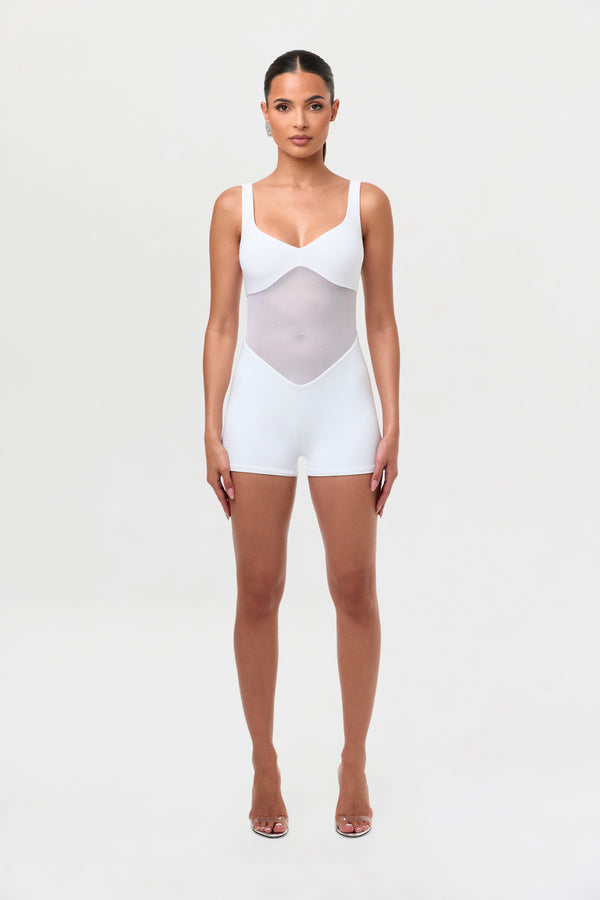 Hourglass Mesh Tank Romper