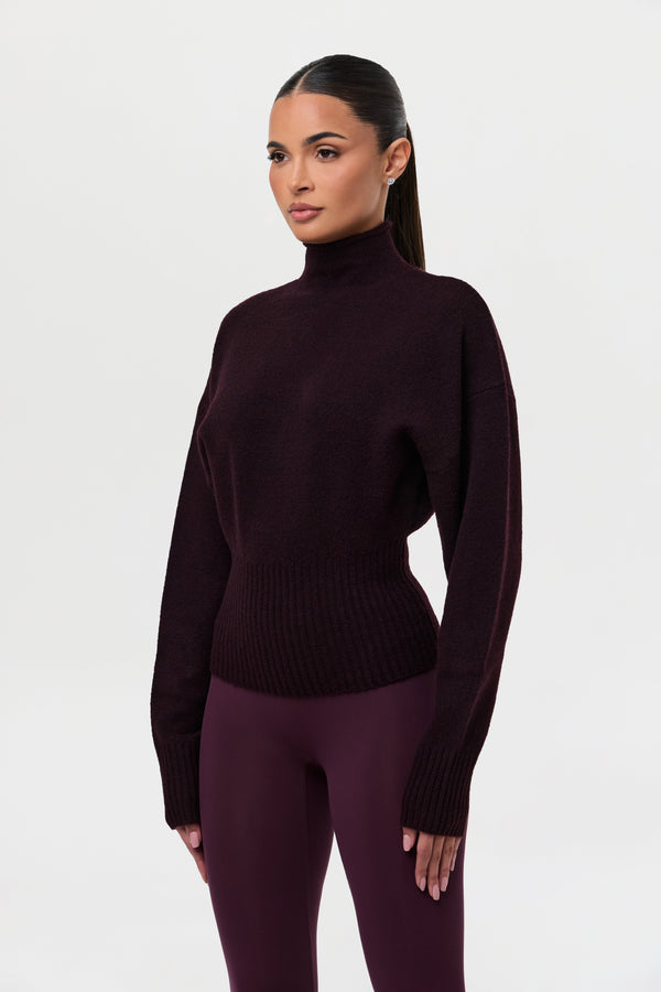 Ribbed-Knit Sculpt Sweater Top