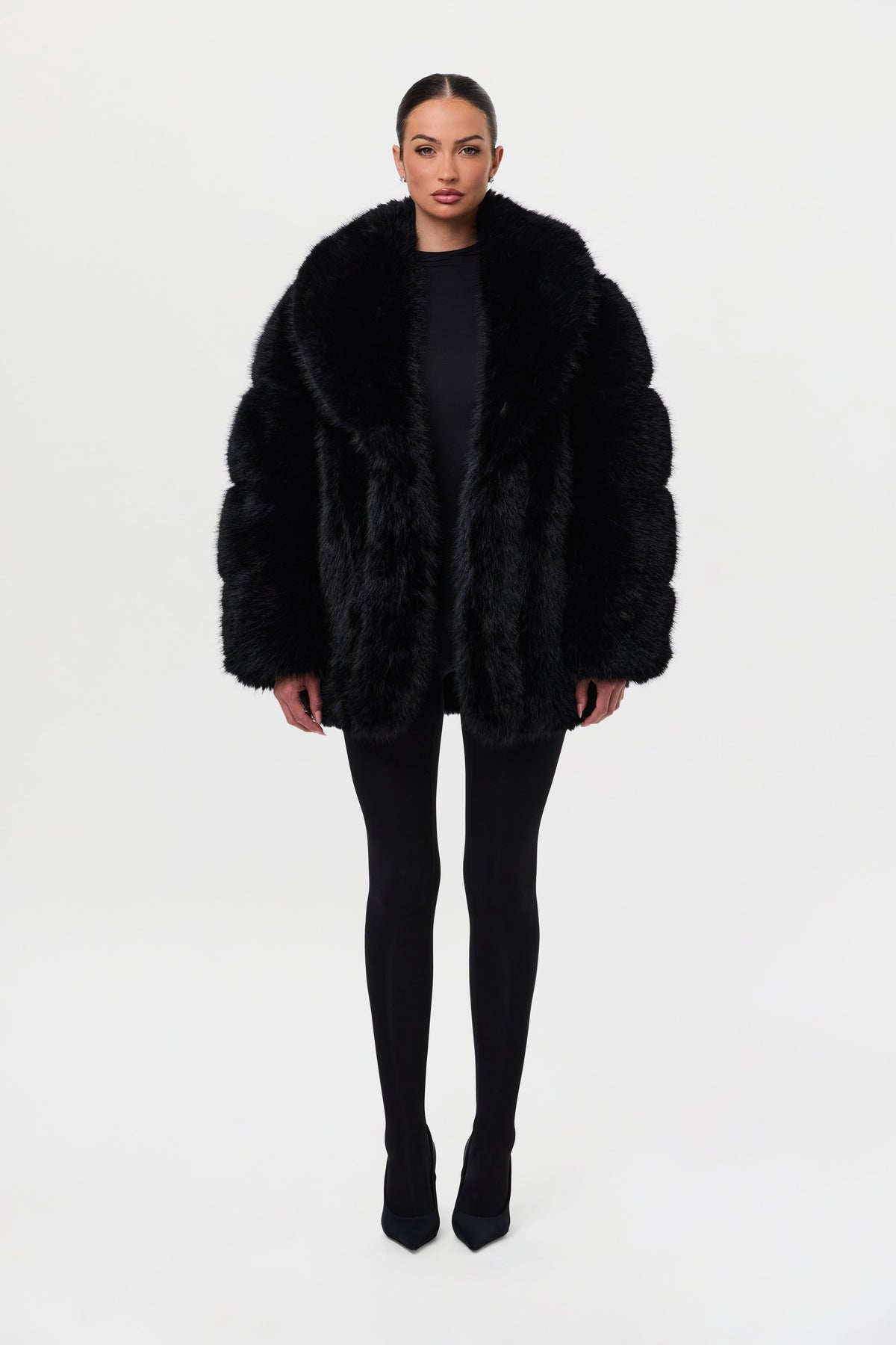 Faux Mink Pelted Coat