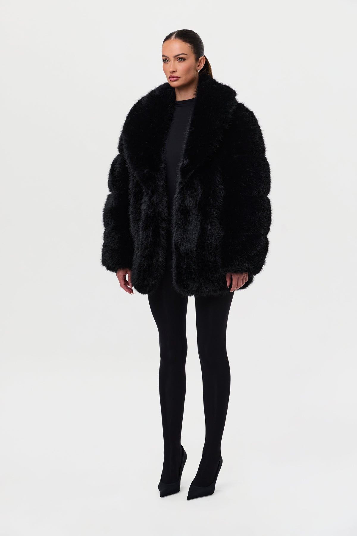 Faux Mink Pelted Coat