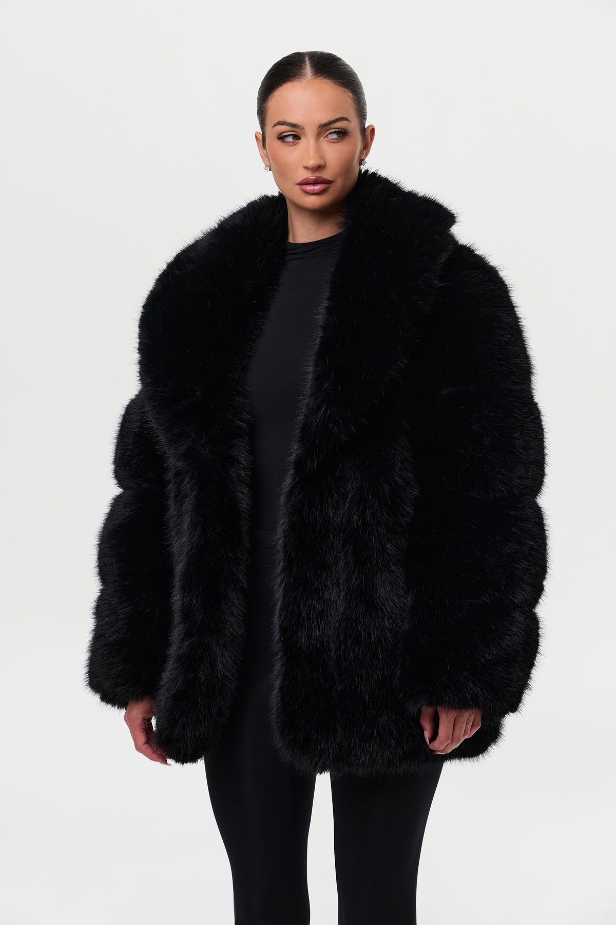 Faux Mink Pelted Coat