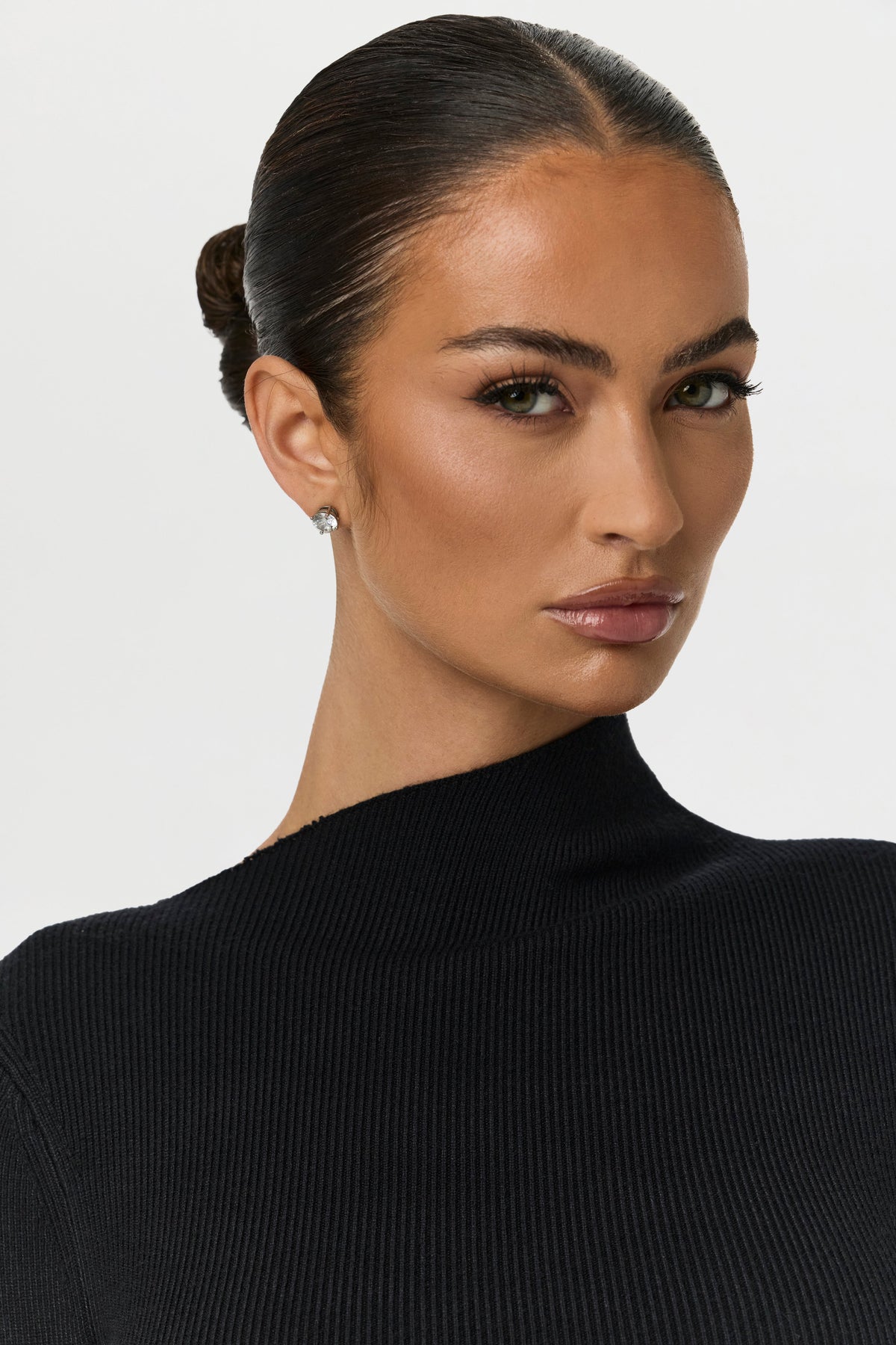 Ribbed-Knit Asymmetric Top