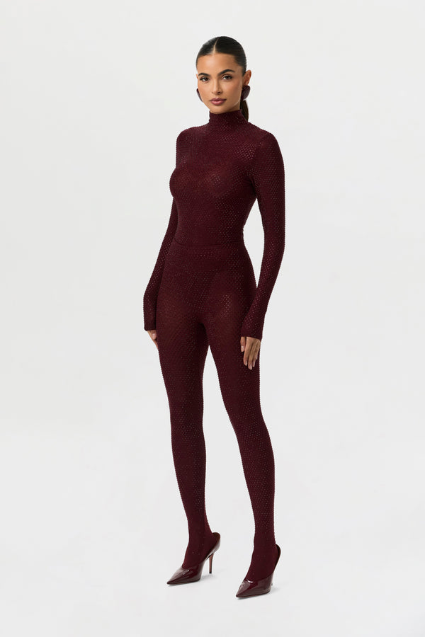 Crystal Closed Toe Leggings