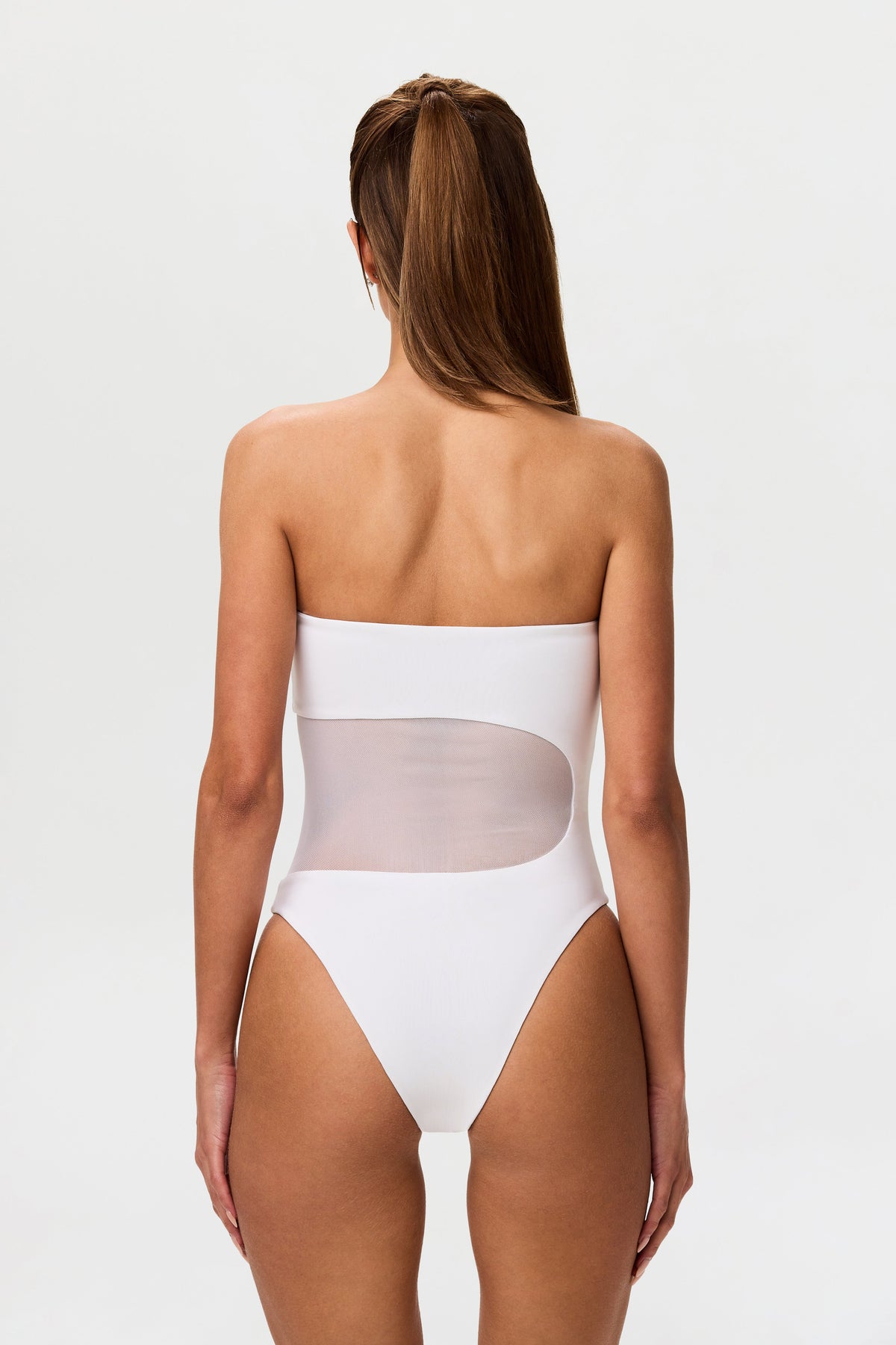 Mesh Tube Contrast Swimsuit