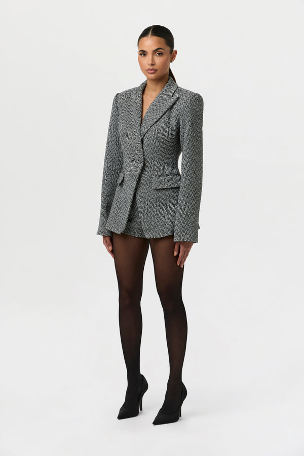 Chevron Suited Hot Pants