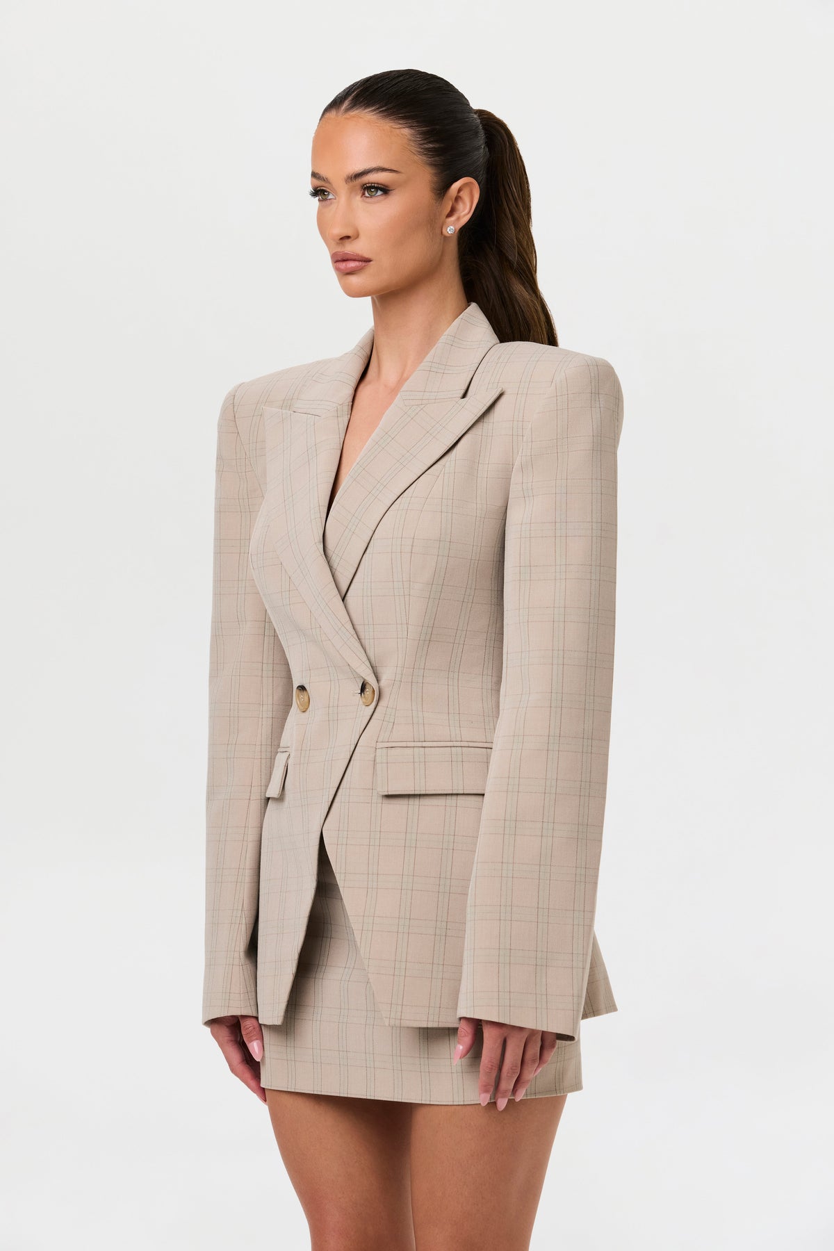 Suiting Plaid Mini Skirt